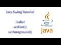 How to setFont and setForeground in JLabel JLabel part-2 Java Swing Tutorial