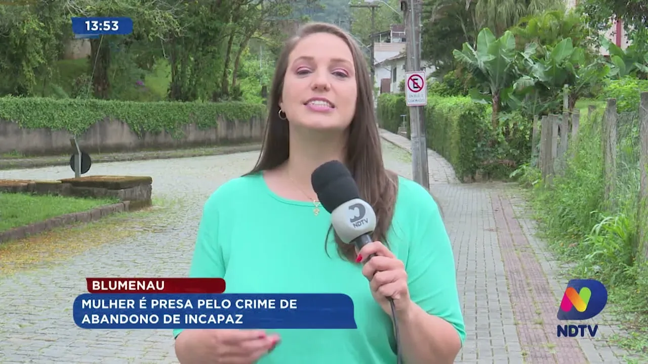 Mulher é presa pelo crime de abandono de incapaz em Blumenau