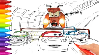 McQueen s Nightmare with Frank The King Chick Hicks CARS Drawing and Coloring Pages Tim Tim TV