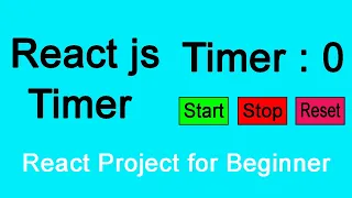 React js Projects for Beginners 2020 React js Timer Frontend Codes