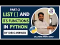 built-in functions of list in python part-2 by idris mibweb SkillBout