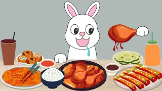 🔥 Korean Home Meal Mukbang | Braised Chicken & Kimchi | ASMR Mukbang Animation | AZD Animation