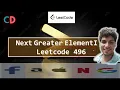 Next Greater Element I Leetcode 496 Monotonic Stack Live coding session