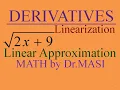 linear approximation of sqrt 2x 9 Linearization