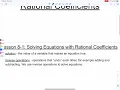 8-1 Solving Equations with Rational Coefficients