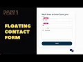 Design A Floating Contact Form Using HTML CSS JavaScript - Part 1
