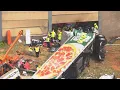 2 dead after Papa Johns semi truck crashes overturns on I-75