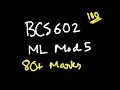 ML MODULE 5 BCS602 MACHINE LEARNING 22 Scheme VTU 6th SEM CSE