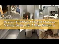 Review T4TREAM Fluted Makeup Vanity Desk with 3 Way Mirror and Lights 48 Large Corner Vanity Table