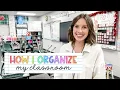 HOW I ORGANIZE MY CLASSROOM organize with me third grade classroom