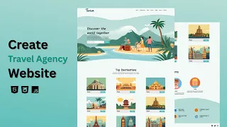 Travel Website Using HTML CSS and Javascript Step by Step Tutorial Fast Code
