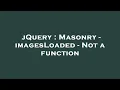 jQuery Masonry - imagesLoaded