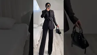 تنسيقات كلاسيك للمحجبات ملابس رسمية للمحجبات Fashion حجاب Youtubevideo Shortsvideo Shorts 