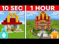 Download Lagu 10 Seconds vs 1 Hour - Modern McDonalds Build Challenge in Minecraft