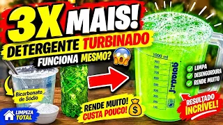 TESTEI E DEU CERTO! 3X MAIS DETERGENTE COM UMA RECEITA BARATA E SIMPLES DE FAZER!