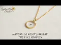 Making a Forget-Me-Not Seed Necklace Miscarriage Memorial Gift Handmade Resin Jewelry Process