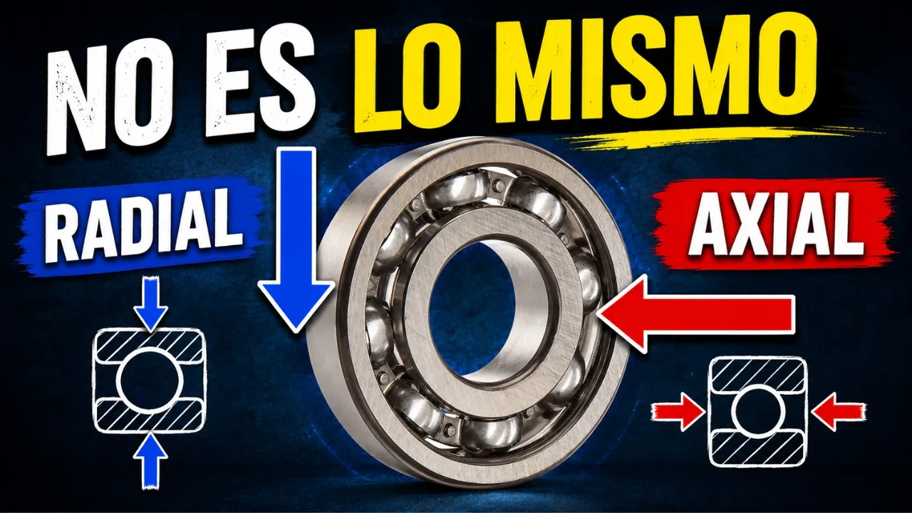 🔧 Tipos de CARGAS en RODAMIENTOS (Radial, Axial y Combinada) | Explicado Fácil