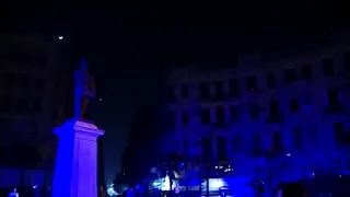 مصر   ميدان طلعت حرب يخلو من المارة والمركبات بعد فرض حظر التجوال دندنها