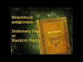 Sketchbook dictionary or vintage pages