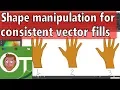 Shape manipulation for consistent vector fills - Using the Control Point Editor