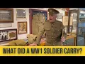 What did a WW1 Soldier carry in his pack