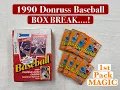 1990 Donruss Baseball Box Break WE found the John Smoltz Error Card FIRST PACK MAGIC LOL