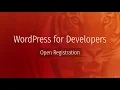 Open Registration wordpress english tutorial