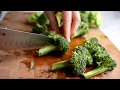 Knife Skills Cutting Broccoli into Florets