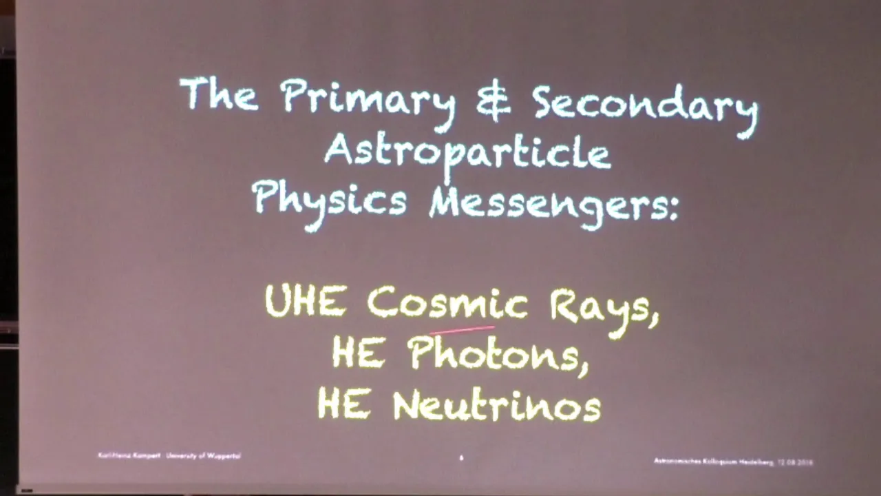 Karl-Heinz Kampert: Multi-Messenger Astronomy with Ultra-High Energy Cosmic Rays