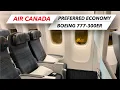 Air Canada Boeing 777-300ER High Density Economy Class Bulkhead Preferred Seat Experience