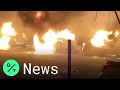 Police Cars Set On Fire in Michigan at George Floyd Protest