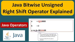 Java Bitwise Unsigned Right Shift Operator Explained Java Tutorial