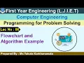 Lec-06 - Flowchart and Algorithm Example Programming for Problem Solving First Year Engineering