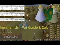 OSRS Ironman Efficient Herblore Unf Potion Calculations