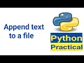 Write a Python program to append text to a file and display the text
