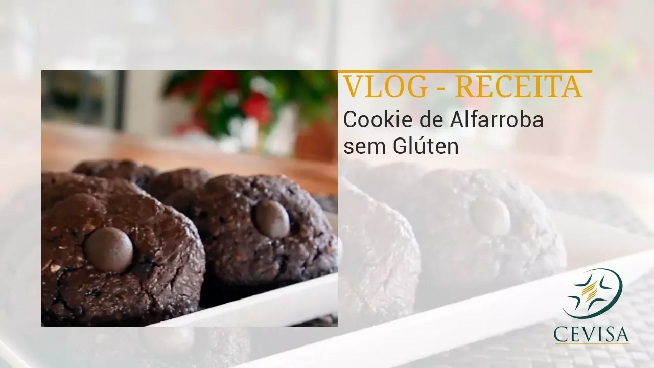 RECEITA DE COOKIE DE ALFARROBA SEM GLÚTEN VLOG CEVISA