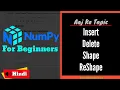 E2 3 Shape and ReShape an Array Numpy in Hindi Road to Data Science