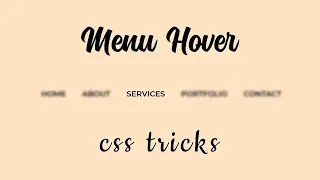 Pure CSS Menu Hover Effect CSS Hover Effects