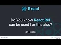 Hindi Do you know React Ref can be used for this also React JS Tutorial ILive4Coding
