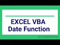 Excel VBA Date Function