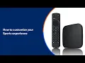 Optimum TV Sports Menu Personalize Your Experience