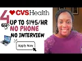 CVS Health is Hiring Part Full Time WFH Jobs No Phone No Interview