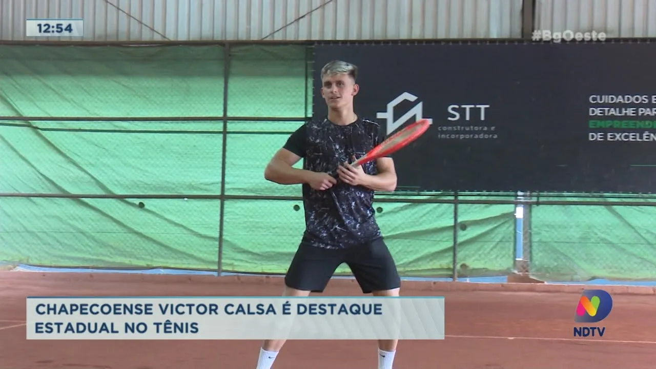 Chapecoense Victor Calsa é destaque estadual no Tênis