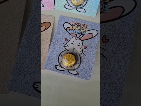 Cartões com blister que fiz na Páscoa