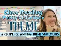 Theme Recipe for Teaching Theme Statements