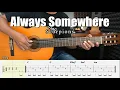 Download Lagu Always Somewhere - Scorpions - Fingerstyle Guitar Tutorial + TAB \u0026 Lyrics