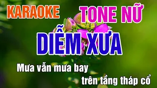Diễm Xưa Karaoke Tone Nữ Nhạc Sống - Phối Mới Dễ Hát - Nhật Nguyễn