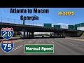 4K Drive Atlanta to Macon Georgia Interstate 20 West Intestate 75 South I 20 I 75