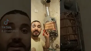 تركيب السخان الغاز بطريقه خطاء بيعرضك للخطر بلاش تجيبو سباك لتركيب السخان الغاز شركه الغاز او متخصص 