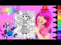 Coloring Lisa Frank Hippie Girl Rainbow Coloring Page Prismacolor Markers KiMMi THE CLOWN